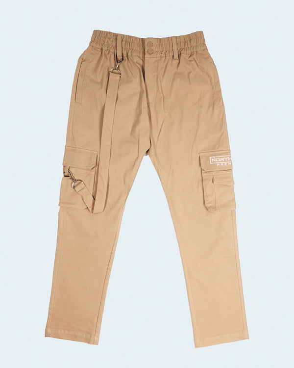 Mooki Cotton Cargo Pants - Khaki Brown